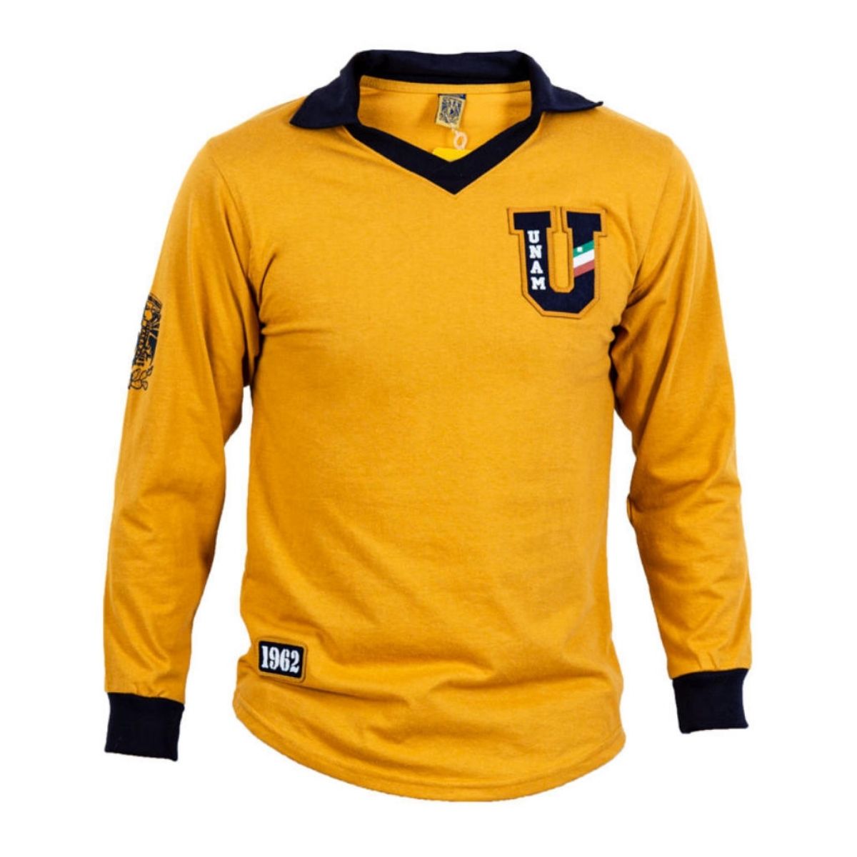 Playera retro manga larga Pumas Hombre Oro Tienda Pumas