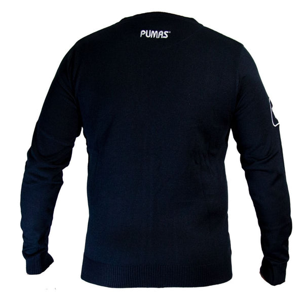 Suéter Unisex Universitario UNAM Pumas Azul Marino Botones Tienda Pumas