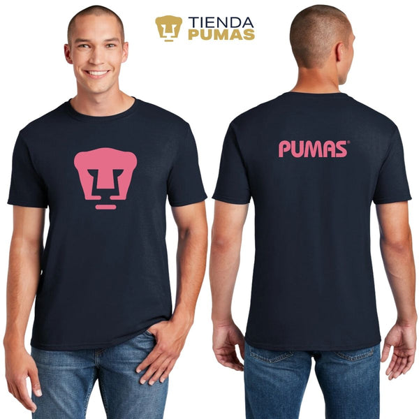 Playera Hombre Pumas UNAM Logo Rosa Vinil