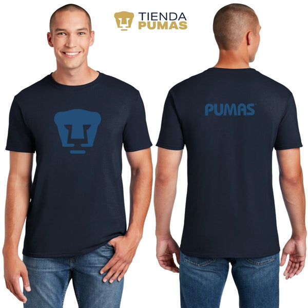 Playera Hombre Pumas UNAM Logo Azul Vinil
