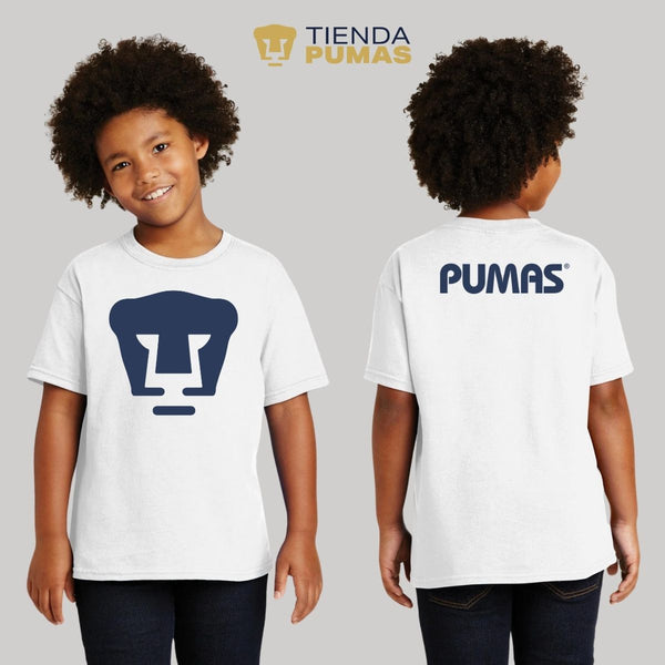 Playera Niños Pumas UNAM Logo Azul