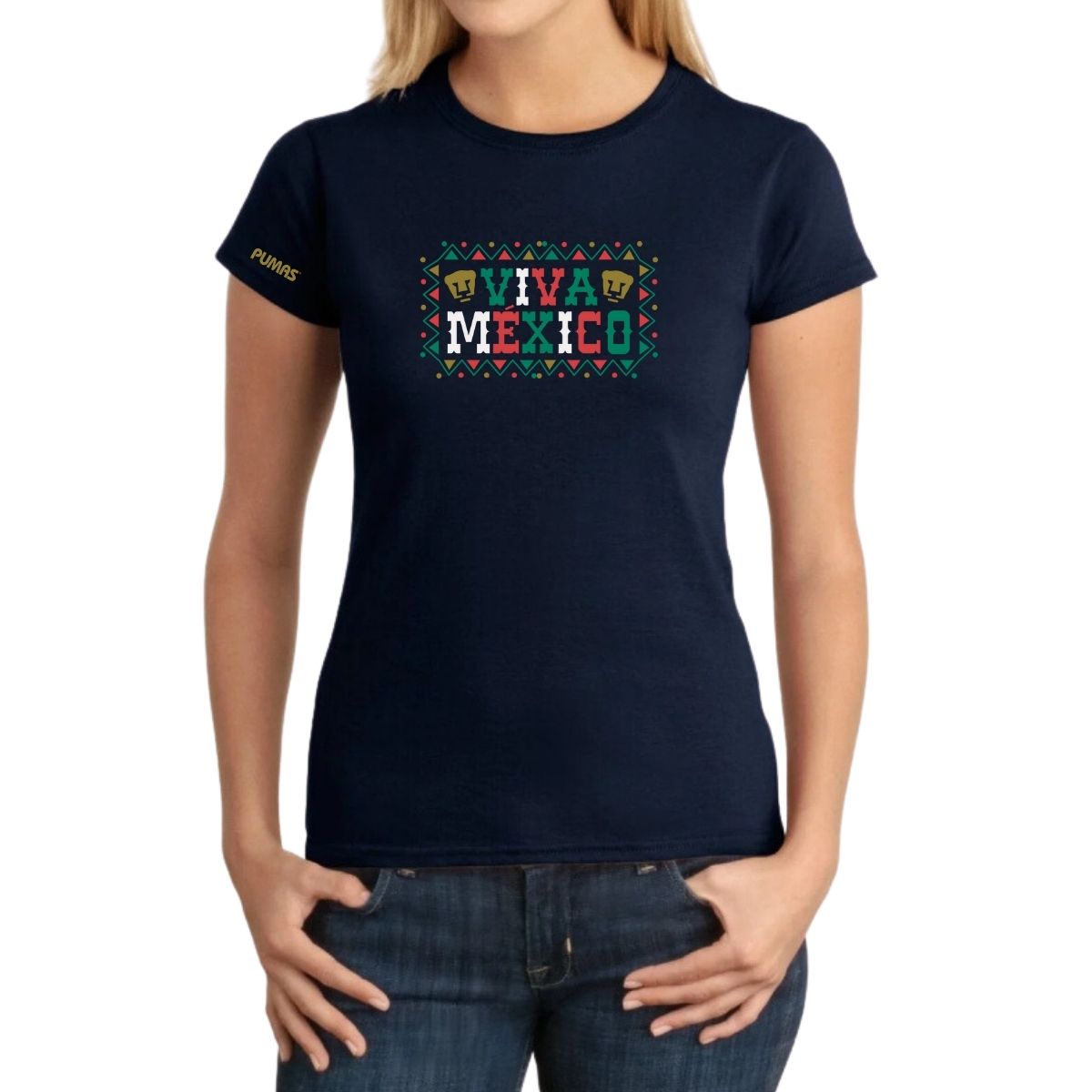 Playera Mexicana Mujer Pumas UNAM Viva México – Tienda Pumas