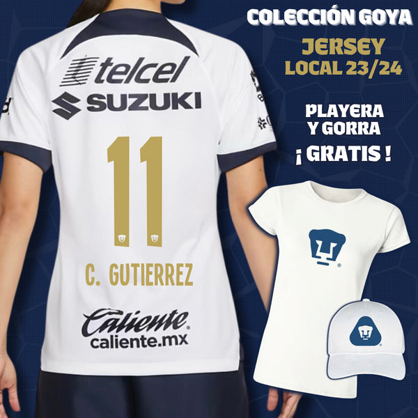 11 Carlos Gutiérrez - Colección Goya Mujer - Jersey Local + Playera y Gorra de Regalo