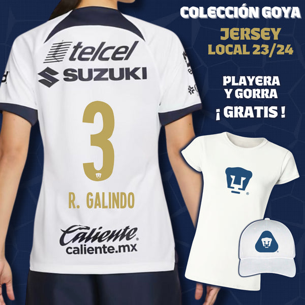 3 Ricardo Galindo - Colección Goya Mujer - Jersey Local + Playera y Gorra de Regalo