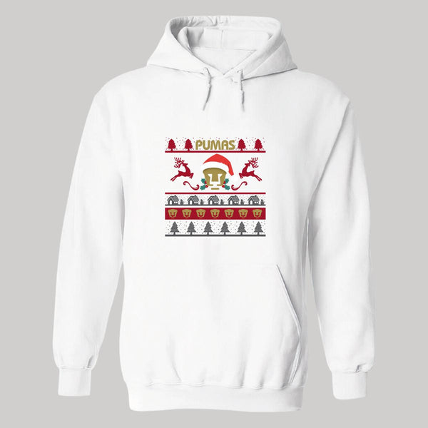 Women's Sweatshirt Hoodie Pumas UNAM Christmas Reindeer 1