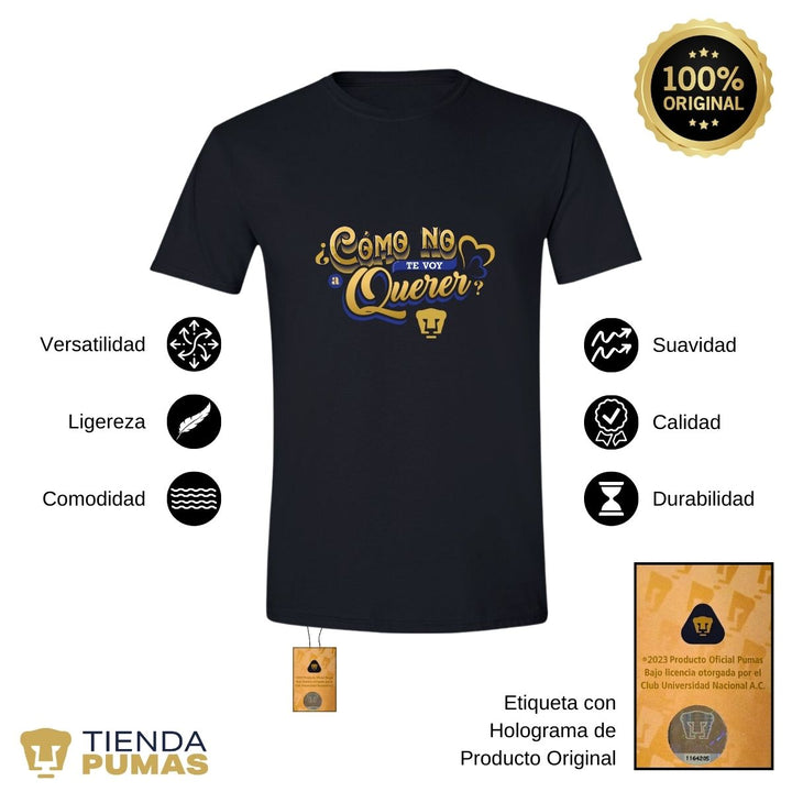 Playera Hombre Pumas UNAM Cómo No Te Voy A Querer--Tienda-Pumas-Oficial