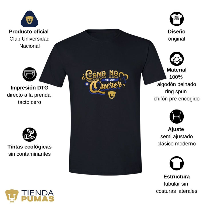 Playera Hombre Pumas UNAM Cómo No Te Voy A Querer--Tienda-Pumas-Oficial