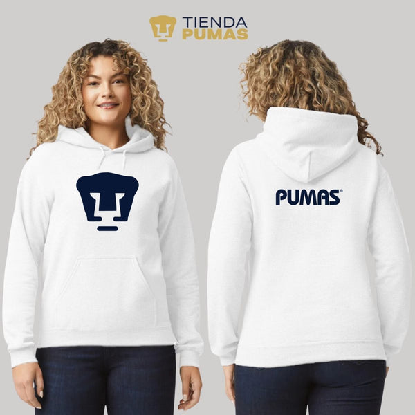 Women's Sweatshirt Hoodie Pumas UNAM Logo Blue