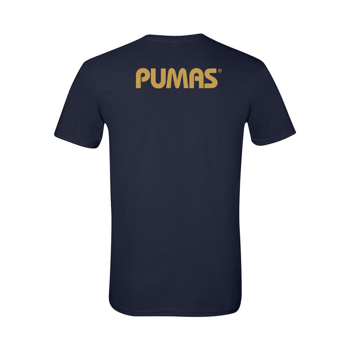 Playera Hombre Pumas Logo Dorado-Playeras-Tienda-Pumas-Oficial