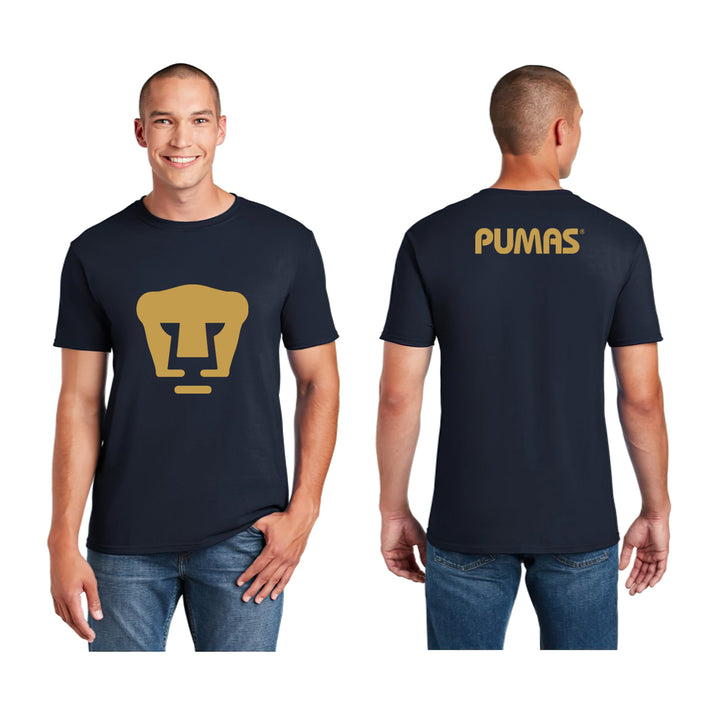 Playera Hombre Pumas Logo Dorado-Playeras-Tienda-Pumas-Oficial