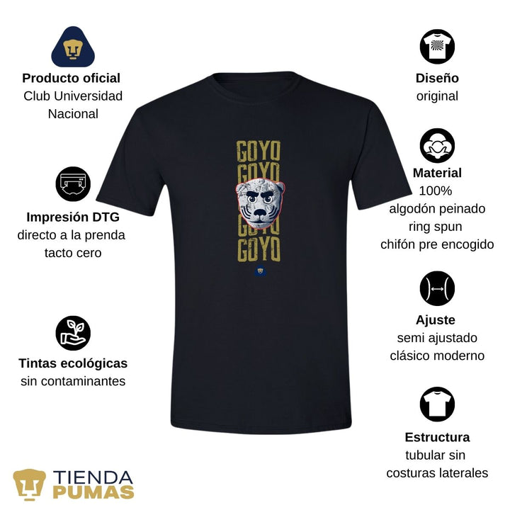 Playera Hombre Pumas UNAM Goyo Goyo--Tienda-Pumas-Oficial