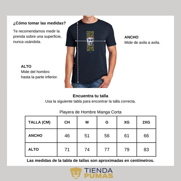 Playera Hombre Pumas UNAM Goyo Goyo--Tienda-Pumas-Oficial