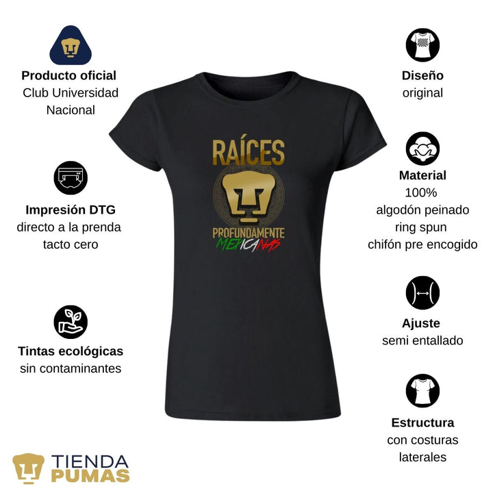 Playera Mujer Pumas  Mes Patrio--Tienda-Pumas-Oficial