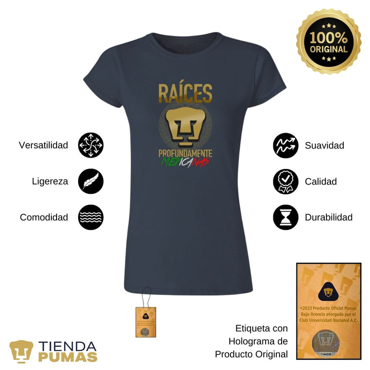 Playera Mujer Pumas  Mes Patrio--Tienda-Pumas-Oficial