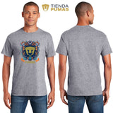 Playera Hombre Pumas UNAM Día de Muertos Celeste