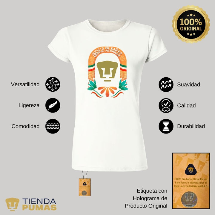 Playera Mujer Pumas  Mes Patrio--Tienda-Pumas-Oficial