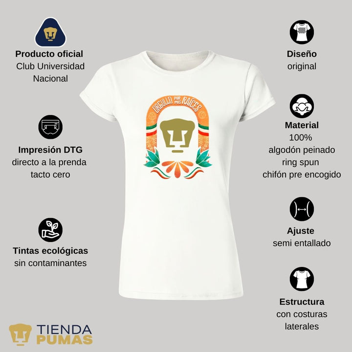 Playera Mujer Pumas  Mes Patrio--Tienda-Pumas-Oficial