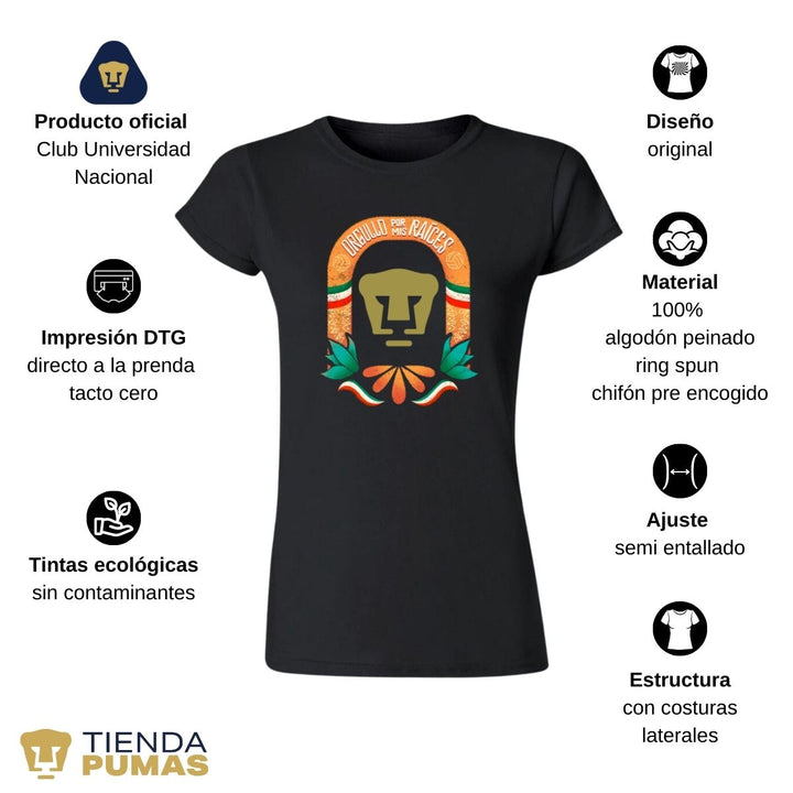 Playera Mujer Pumas  Mes Patrio--Tienda-Pumas-Oficial