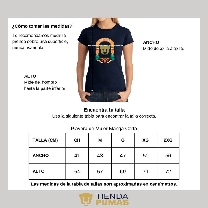 Playera Mujer Pumas  Mes Patrio--Tienda-Pumas-Oficial