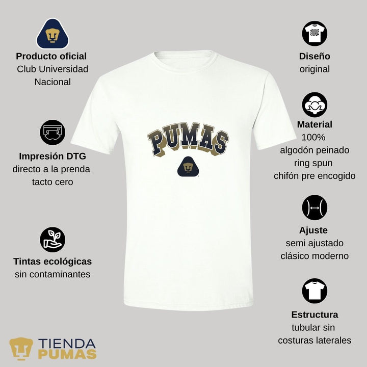 Playera Hombre Pumas UNAM Pumas 3D--Tienda-Pumas-Oficial