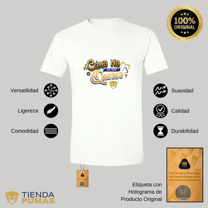 Playera Hombre Pumas UNAM Cómo No Te Voy A Querer--Tienda-Pumas-Oficial