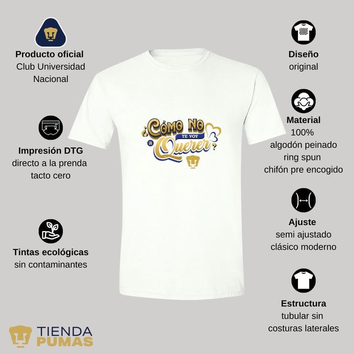 Playera Hombre Pumas UNAM Cómo No Te Voy A Querer--Tienda-Pumas-Oficial