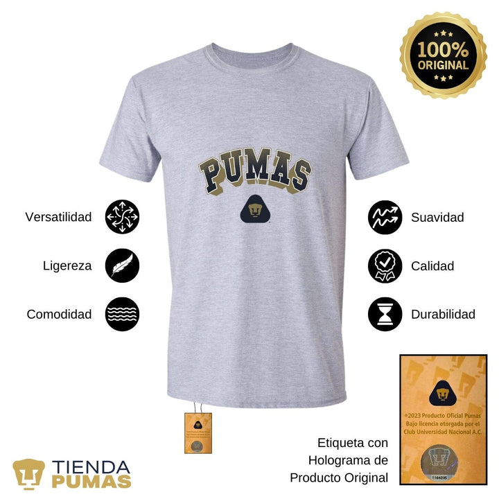 Playera Hombre Pumas UNAM Pumas 3D--Tienda-Pumas-Oficial