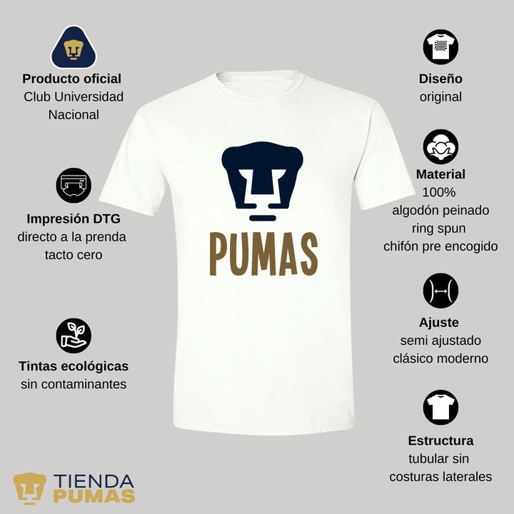 Playera Hombre Pumas UNAM Pumas Logo--Tienda-Pumas-Oficial