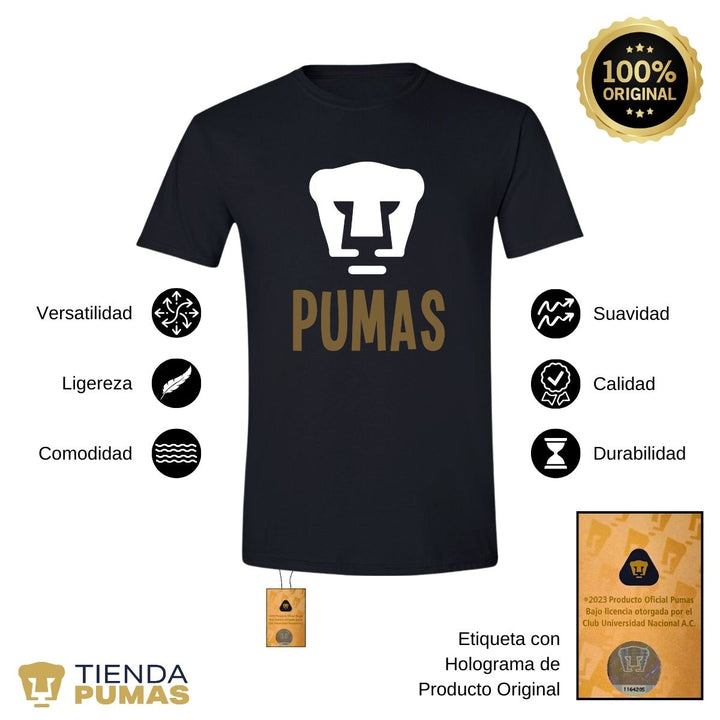 Playera Hombre Pumas UNAM Pumas Logo--Tienda-Pumas-Oficial