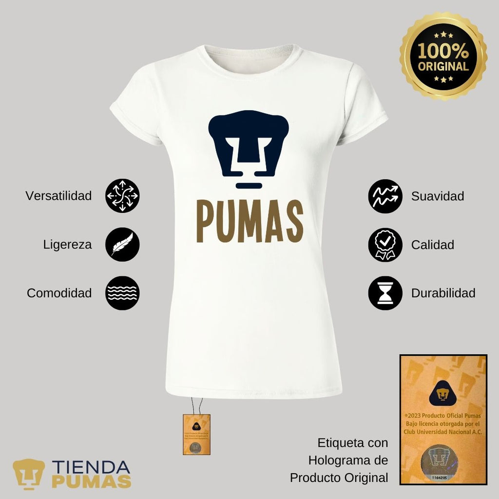 Playera Mujer Pumas UNAM Pumas Logo