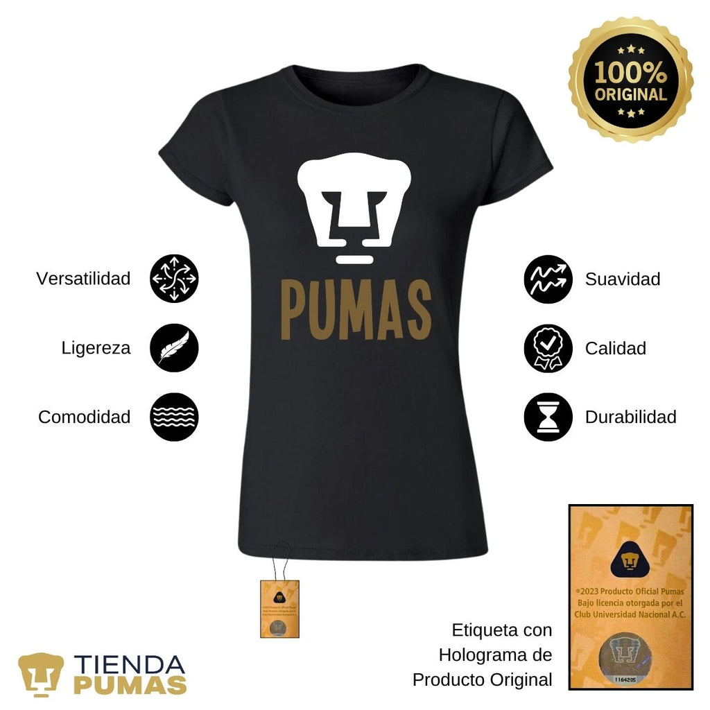Playera Mujer Pumas UNAM Pumas Logo