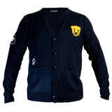 Suéter Unisex Universitario UNAM Pumas Azul Marino Botones--Tienda-Pumas-Oficial