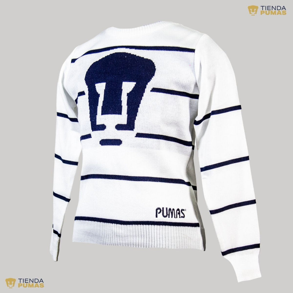 Suéter blanco unisex niño niña Universitario UNAM Pumas--Tienda-Pumas-Oficial