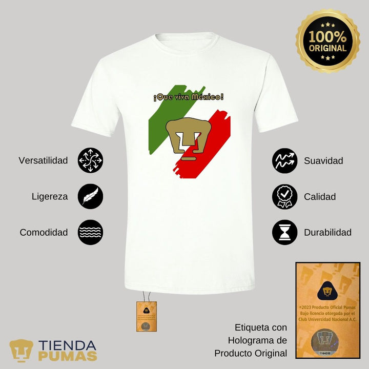 Men's T-shirt Pumas UNAM Viva Mexico September – Tienda Pumas