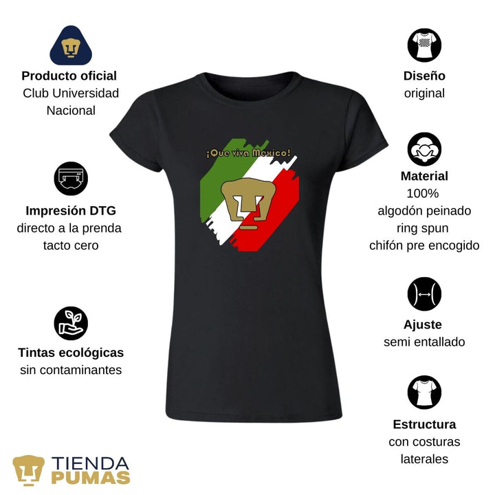 Playera Mujer Pumas  Mes Patrio--Tienda-Pumas-Oficial