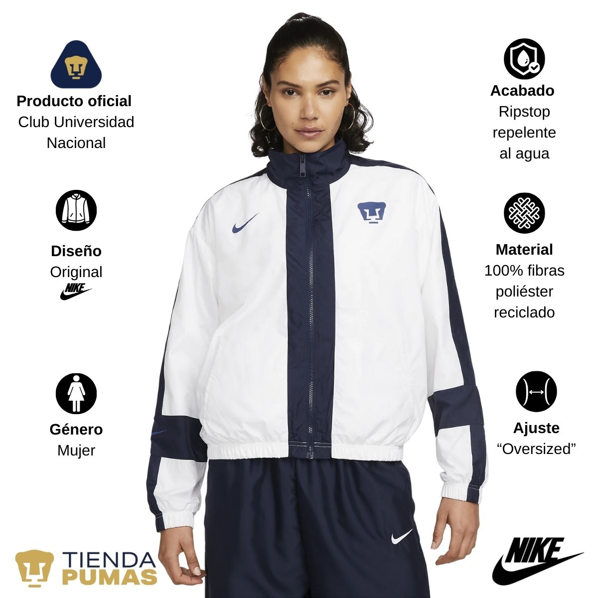 Nike Pumas UNAM Essential Women s Football Jacket Tienda Pumas