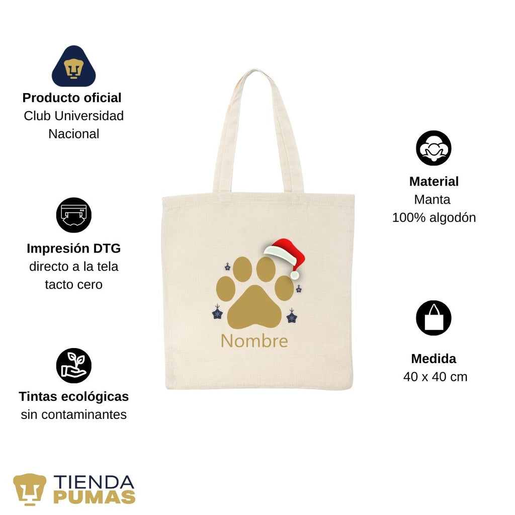 Tote Bag Bolsa de Manta Personalizada Pumas UNAM Garra