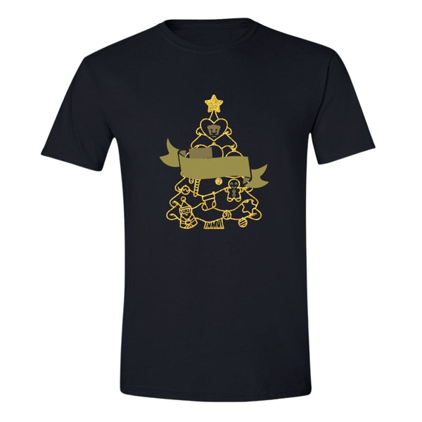 Pumas UNAM Pine Men's Personalized Christmas T-Shirt