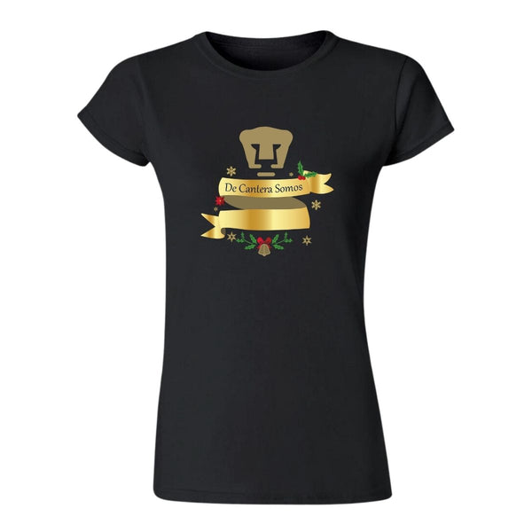 Playera Navideña Personalizada Mujer Pumas UNAM Cantera