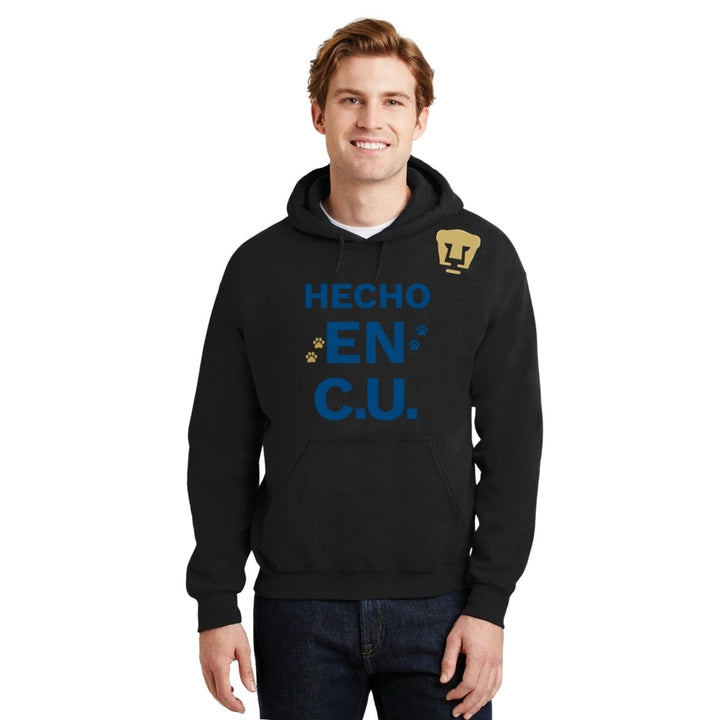Sudaderas con gorro Hombre Pumas Hecho en C.U. Vinil Blanco