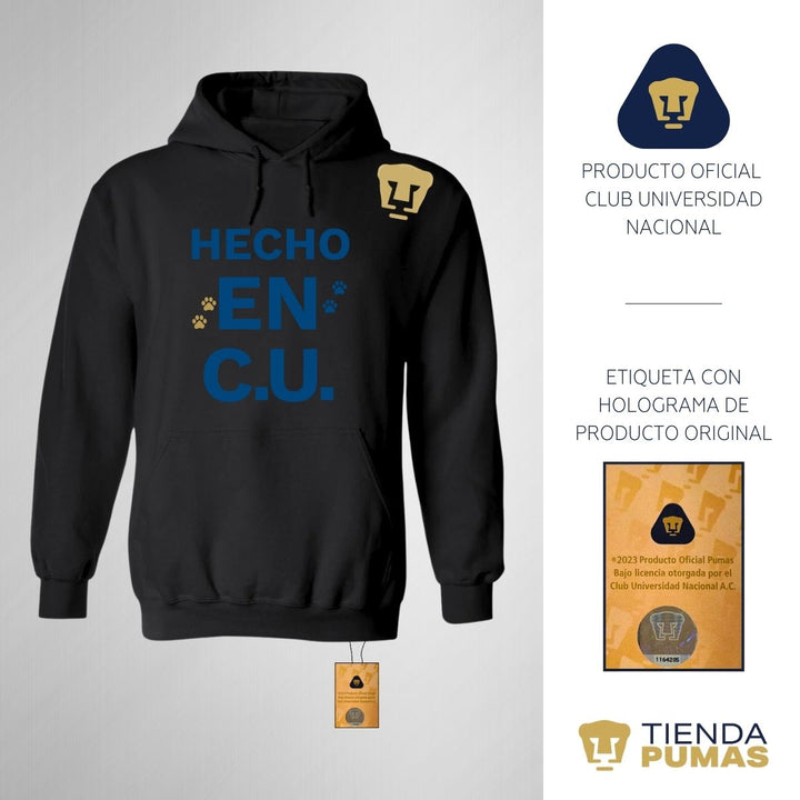 Sudaderas con gorro Hombre Pumas Hecho en C.U. Vinil Blanco