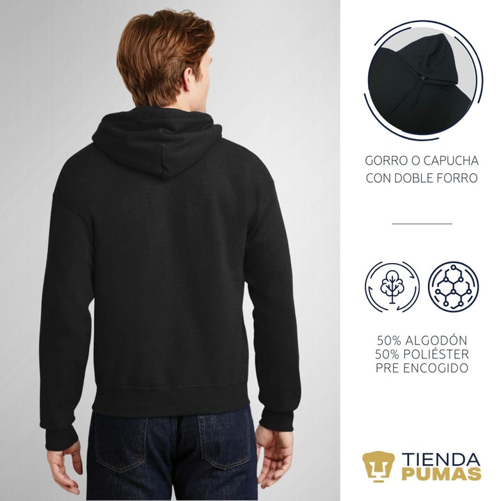 Sudaderas con gorro Hombre Pumas Hecho en C.U. Vinil Blanco
