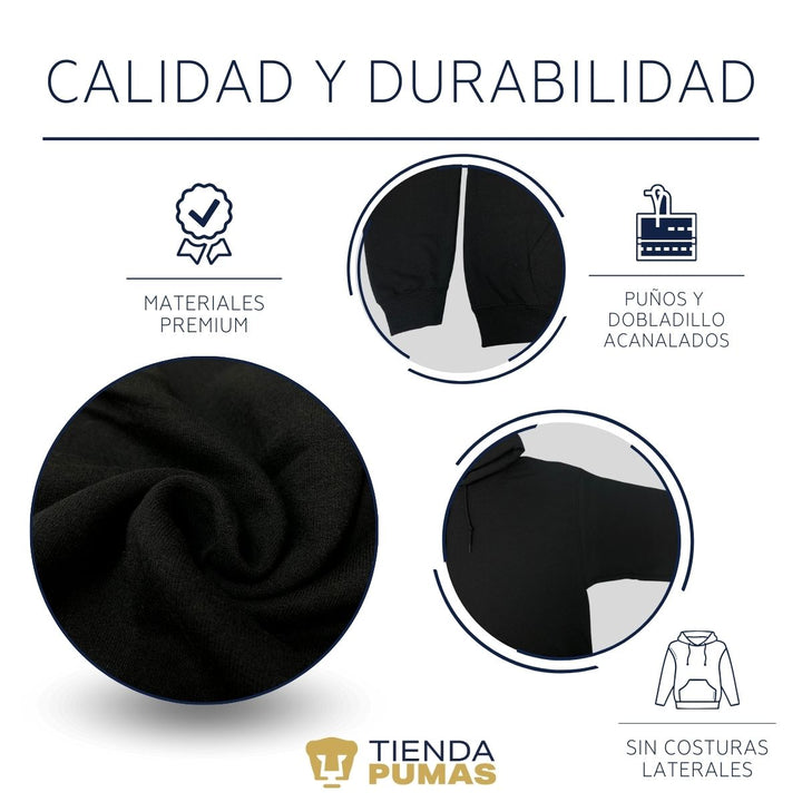 Sudaderas con gorro Hombre Pumas Hecho en C.U. Vinil Blanco