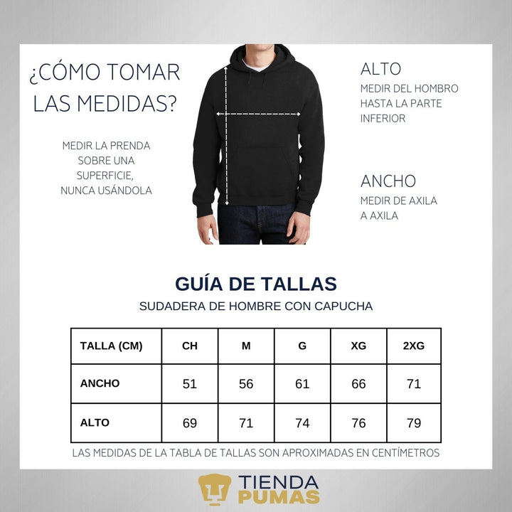 Sudaderas con gorro Hombre Pumas Hecho en C.U. Vinil Blanco