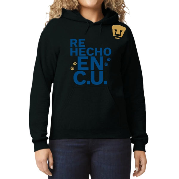 Sudadera Mujer Hoodie Pumas UNAM Re Hecho en C.U. DTG-Vinil