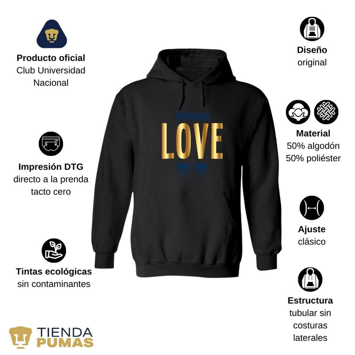 Sudadera para Mujer Hoodie Pumas UNAM Love – Tienda Pumas