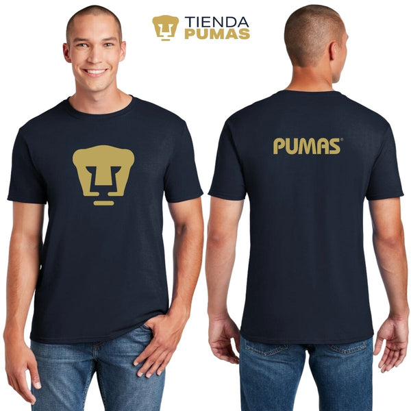 Pumas UNAM Men's T-shirt Gold Logo Vinyl