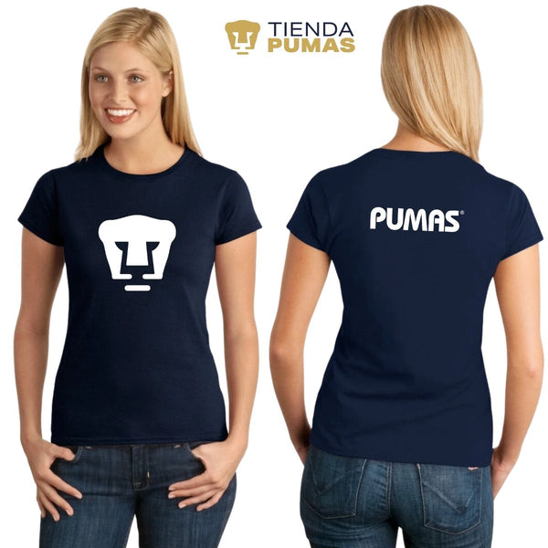 Pumas UNAM Women's T-shirt Monochromatic Vinyl Logo