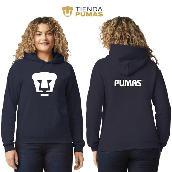 Women's Sweatshirt Hoodie Pumas UNAM Logo Monochrome Vinyl