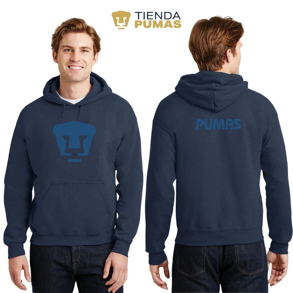 Men's Sweatshirt Hoodie Pumas UNAM Logo Blue Vinyl